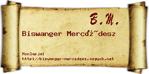 Biswanger Mercédesz névjegykártya